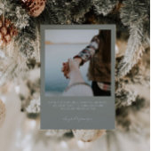 Sage Green Christmas Card with Photo シーズンカード
