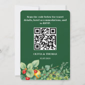 Sage Green Citrus Botanical Wedding Invitation 招待状 (裏面)