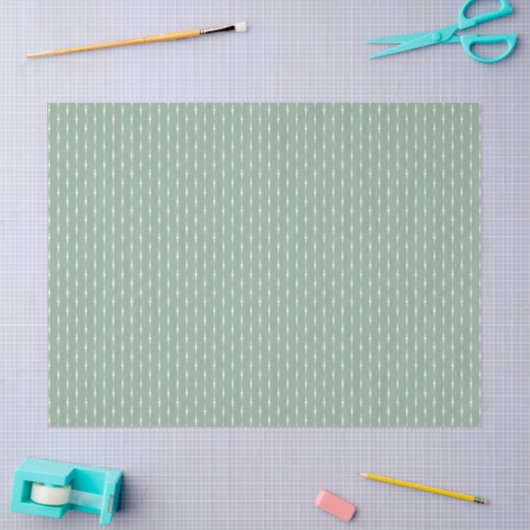 Sage Green Color Watercolor Pattern 薄葉紙 (クラフト)