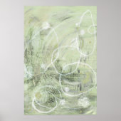 Sage Green Contemporary Abstract art Poster ポスター (正面)