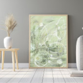 Sage Green Contemporary Abstract art Poster ポスター