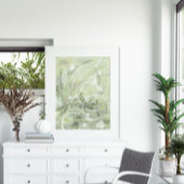 Sage Green Contemporary Abstract art Poster ポスター