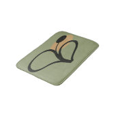 Sage Green Contemporary Botanical  バスマット (アングル)