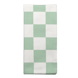 Sage Green & Cream Farmhouse Gingham ナプキンクロス