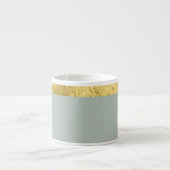 Sage green cup / Cup with golden edge エスプレッソカップ (正面)