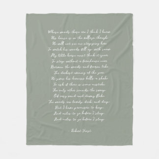 Sage Green Custom Poem Song Lyric Quote  フリースブランケット