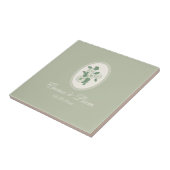 Sage Green Custom Wedding Ceramic Tile タイル (側面)