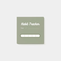 Sage Green Cute Cnote Trackerポストイットノート