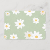 Sage Green Diaper Raffle Daisies エンクロージャーカード (裏面)