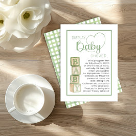 Sage Green Display Shower Card | Unwrapped Gifts  エンクロージャーカード