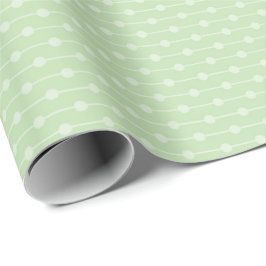 Sage Green Dotted Line Pattern for Baby Shower, ラッピングペーパー