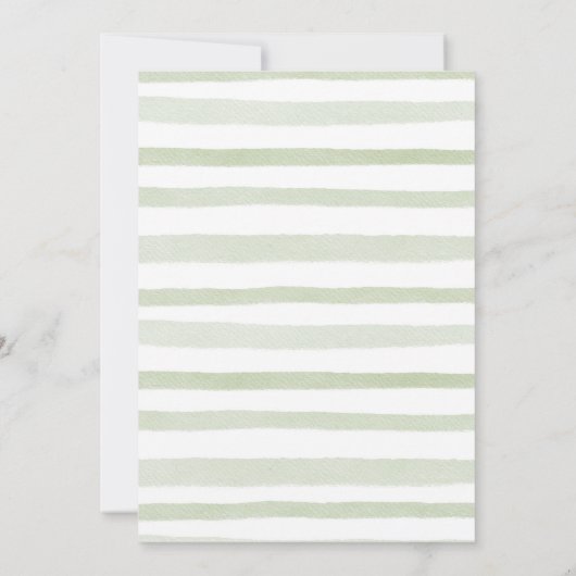 Sage Green Dove Baptism First Birthday 招待状 (裏面)