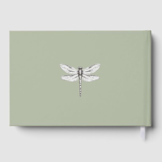  sage green dragonfly wedding ゲストブック (裏面)