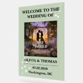 Sage Green Dream Pattern Wedding アクリルサイン (傾斜)