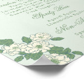 Sage Green Drinks Menu Table Sign ポスター (角)