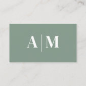 Sage Green Elegant Professional 名刺 (裏面)