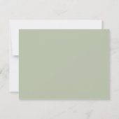 Sage Green Elegant Simple Statnionery Note Card 招待状 (裏面)