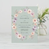 sage green elegant Spring wedding 招待状 (スタンド正面)