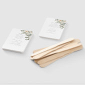 Sage Green–Elegant White Floral Botanical wedding ハンドファン (組立なし)