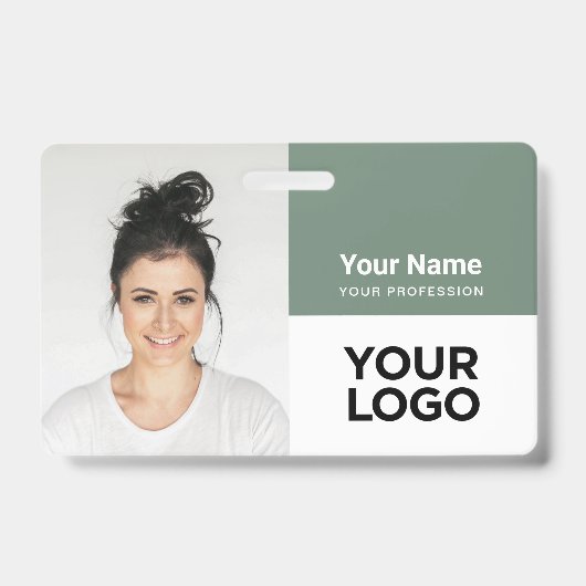 Sage Green Employee企業の Photoロゴ名 バッジ (正面)
