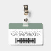 Sage Green Employee企業の Photoロゴ名 バッジ (裏面 (クリップ付))