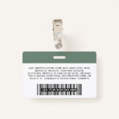 Sage Green Employee企業の Photoロゴ名 バッジ (裏面クリップ)