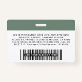 Sage Green Employee企業の Photoロゴ名 バッジ (裏面)