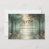 Sage Green Enchanted Forest Radiance 出欠カード (正面)