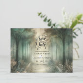 Sage Green Enchanted Forest Radiance Wedding セーブザデート (スタンド正面)