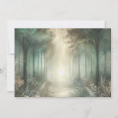 Sage Green Enchanted Forest Radiance Wedding セーブザデート (裏面)