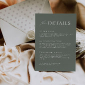 Sage Green Enclosure Card-The詳細テンプレート 招待状
