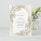 Sage Green Ethereal Bohemian Wedding 招待状 (スタンド正面)