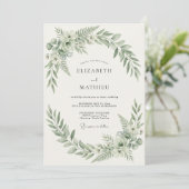 Sage Green Ethereal Woodland Wedding 招待状 (スタンド正面)
