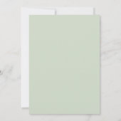 sage green eucalyptusのエレガントなウェディングレセプション 招待状 (裏面)