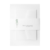 Sage Green Eucalyptusスクリプト名結婚ズ 招待状ベリーバンド (正面例)
