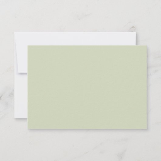 Sage Green Eucalyptus Botanical Floral RSVP | (裏面)