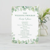 Sage Green Eucalyptus Botanical Wedding PROGRAM プログラム (スタンド正面)