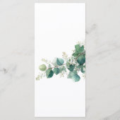 Sage Green Eucalyptus Elegant Boho Wedding メニュー (裏面)