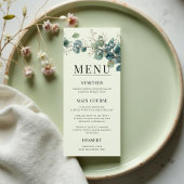Sage Green Eucalyptus Elegant Boho Wedding メニュー