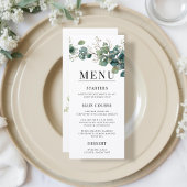 Sage Green Eucalyptus Elegant Boho Wedding メニュー