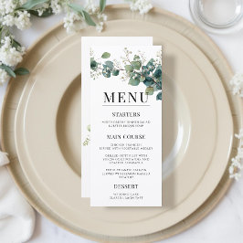 Sage Green Eucalyptus Elegant Boho Wedding メニュー