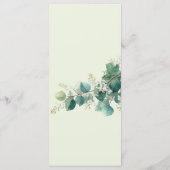 Sage Green Eucalyptus Elegant Boho Wedding メニュー (裏面)