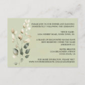 Sage Green Eucalyptus Floral Details | エンクロージャーカード (裏面)
