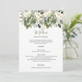 Sage Green Eucalyptus Floral Wedding | Menu 招待状 (スタンド正面)