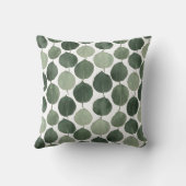 Sage Green Eucalyptus Leaf Pattern Botanical Plant クッション (裏面)