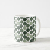 Sage Green Eucalyptus Leaf Pattern Botanical Plant コーヒーマグカップ (正面右)