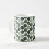 Sage Green Eucalyptus Leaf Pattern Botanical Plant コーヒーマグカップ (正面左)