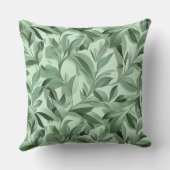 Sage Green Eucalyptus Leaves Botanical Greenery クッション (裏面)
