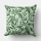 Sage Green Eucalyptus Leaves Botanical Greenery クッション (正面)