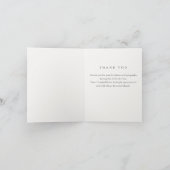 Sage Green Eucalyptus Minimalist Funeral Thank You カード (内部)